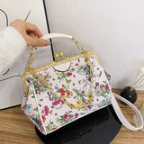 Vintage Flowers Crossbody Bag Women's Handbags Purses Shoulder Bags