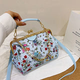 Vintage Flowers Crossbody Bag Women's Handbags Purses Shoulder Bags