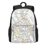 Berlin Rapid Transit Route Backpacks Men Women Anime Travel Bags