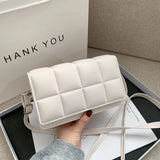 Checkered Flap Women Pu Leather Crossbody Bags