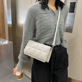 Checkered Flap Women Pu Leather Crossbody Bags