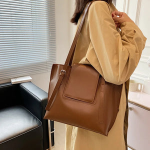 Big Capacity Women's Bag Pu Leather Handbags Tote Female Shoulder Bags