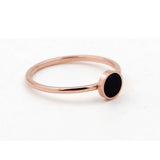 Rose Titanium Steel Circle Card Index Finger Ring