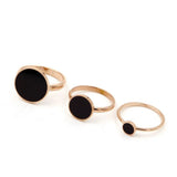 Rose Titanium Steel Circle Card Index Finger Ring