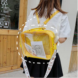Clear Front Pocket Ita Bag Backpack for Girls
