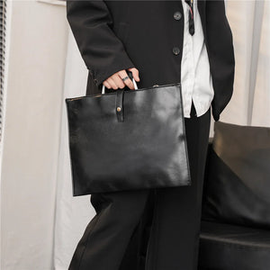 Waterproof Leather Briefcase for Men Business File Bag