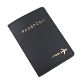 Passport Cover PU Leather Airplane Travel Protector Wallet