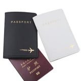Passport Cover PU Leather Airplane Travel Protector Wallet