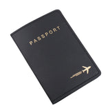 Passport Cover PU Leather Airplane Travel Protector Wallet