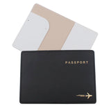 Passport Cover PU Leather Airplane Travel Protector Wallet