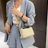 Bohemian Style Straw Woven Shoulder Bag for Women