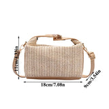 Bohemian Style Straw Woven Shoulder Bag for Women