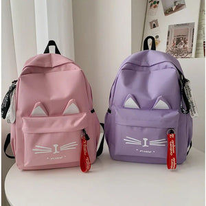 Cat Ears Girls Backpack Kids School Bag Boys Mochila Escolar Cartable Enfant