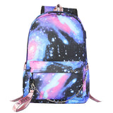 Canvas USB Laptop Backpack Kids School Book Bags