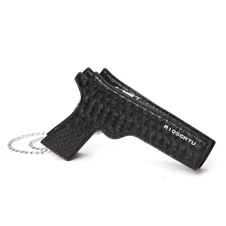 Funny Pistol Messenger Bag Childlike Chain Shoulder Purse Female