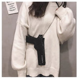 Funny Pistol Messenger Bag Childlike Chain Shoulder Purse Female