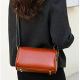Vintage Leather Sling Messenger Bag for Women