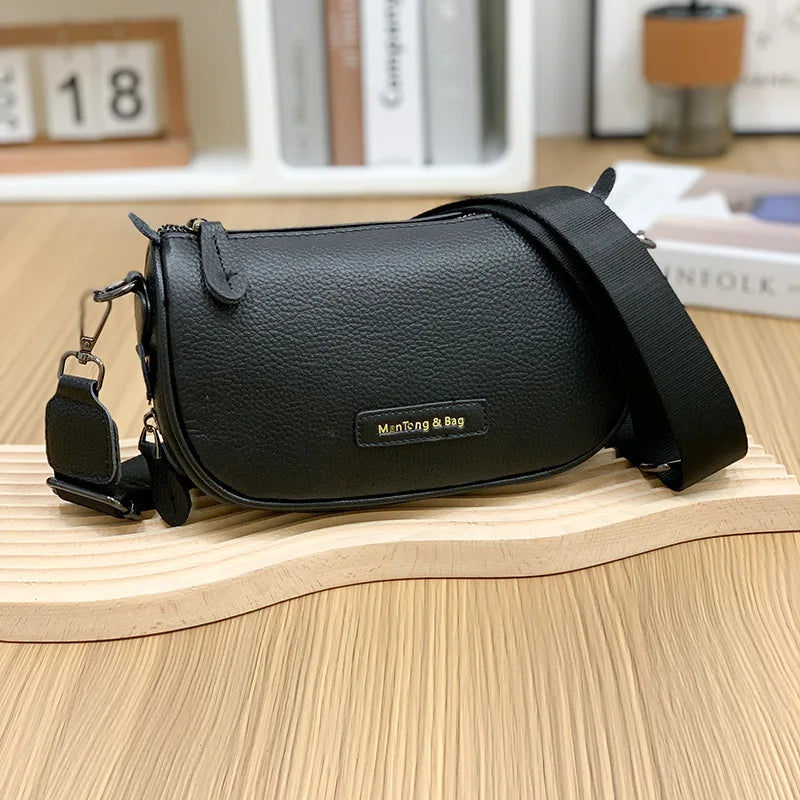 Women's Leather Saddle Shoulder Bag Vintage Messenger Tote