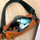 Women's Leather Saddle Shoulder Bag Vintage Messenger Tote