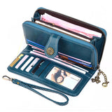 Retro Women Clutch Leather Wallet Long Purse Zipper Money Bag For iPhone