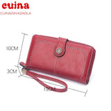 Women Clutch Leather Wallet Long Zipper Purse For Iphone