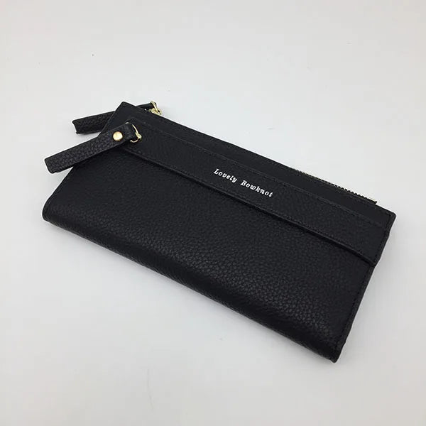 Women's Multifunction Zipper Wallet PU Leather Clutch Purse