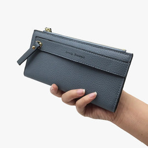 Women's Multifunction Zipper Wallet PU Leather Clutch Purse