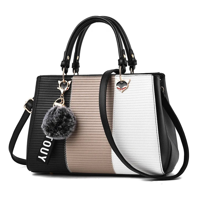 Women Hairball Sequined Party Handbag Ladies Messenger Crossbody Shoulder Bags