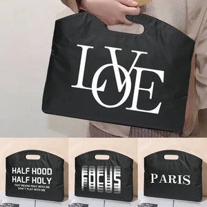 Briefcase Office Document Material Storage Bag Text Printed Business Laptop