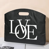 Briefcase Office Document Material Storage Bag Text Printed Business Laptop