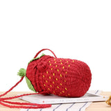 British Strawberry Woven Bag Rural Beach Straw Bag