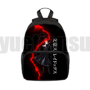 Bungou Stray Dogs Dazai Osamu Backpack 16 Inch Unisex Japanese School Bag
