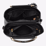 Women Saffiano Handbag Flowers Shoulder Messenger Bags Large Capacity