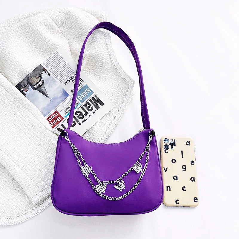 Nylon Women Handbags Shoulder Bags Ladies Top Handle Purse