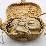 Calabash Scarf Straw Bag Women Messenger Hand Woven
