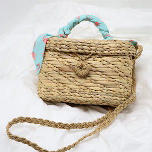Calabash Scarf Straw Bag Women Messenger Hand Woven