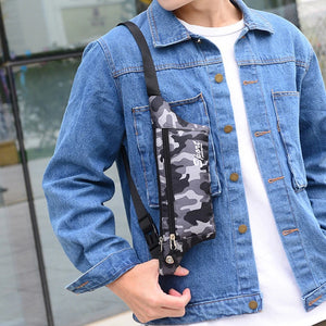 Dark Grain Camo Bum Bag - Unisex Fanny Pack
