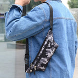 Dark Grain Camo Bum Bag - Unisex Fanny Pack