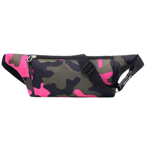 Dark Grain Camo Bum Bag Unisex Fanny Pack Waist Belt Pouch Pocket