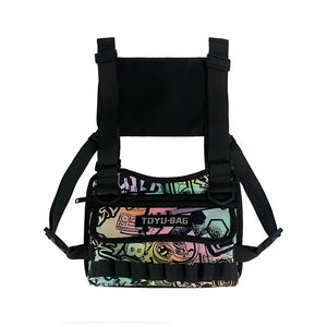 Camouflage Graffiti Hip-Hop Chest Bag Streetwear Sgraffiti Writer Chest Rig Pack