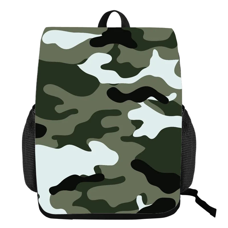 Camouflage Style Student Schoolbag Creative Change Piece Bundle Bag Polyester La