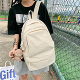 Candy Double Zipper Women Backpack Waterproof Nylon School Bag