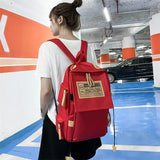 Canvas Backpack Large-Capacity Travel Computer School Bag Couple Preppy Style