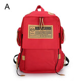 Canvas Backpack Large-Capacity Travel Computer School Bag Couple Preppy Style