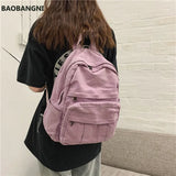 Canvas Backpack Women Vintage School Laptop Bagpack