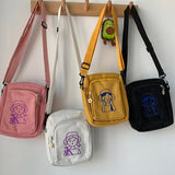Japanese Style Canvas Messenger Bag for Women