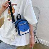 Canvas Crossbody Bag for Women Small Fresh One Shoulder Messenger Bag