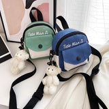 Canvas Crossbody Bag for Women Small Fresh One Shoulder Messenger Bag