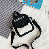 Canvas Crossbody Bag for Women Small Fresh One Shoulder Messenger Bag