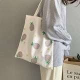 Canvas Shoulder Handbag Japanese Style Fruit Lightweight Cloth Bag